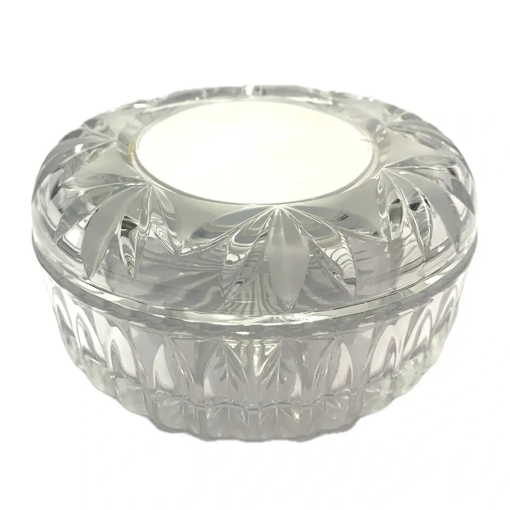 Vintage Studio Nova Poem Crystal Trinket Jewelry Box with Photo Frame Lid